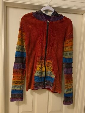 Greater Good Rainbow Color Full Zip Sweatshirt